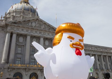 Inflatable Trump Chicken Visits the White House
