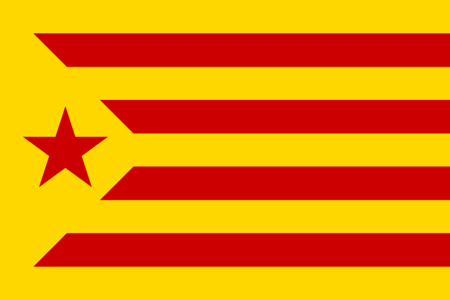 A+Catalan+flag+supporting+independence.