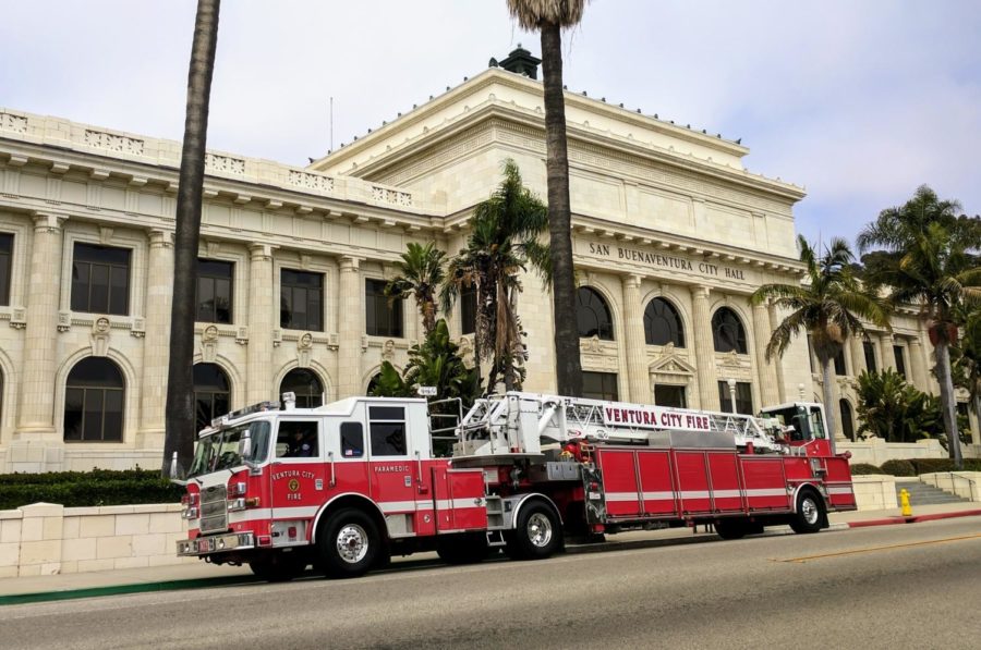 A fire truck in Ventura.
