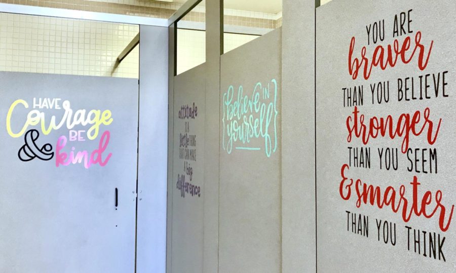New quotes have been added to Day Creek’s girl’s bathrooms.