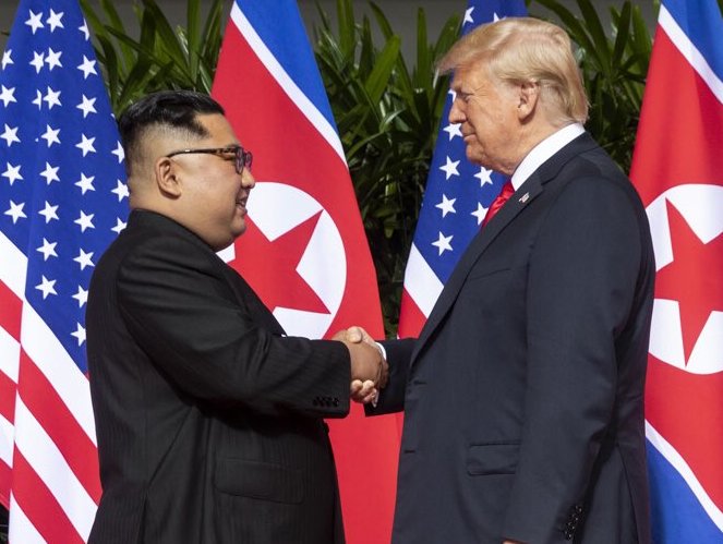 President+Trump+and+Kim+Jong+Un+meet+for+the+second+summit+since+last+June.%0A