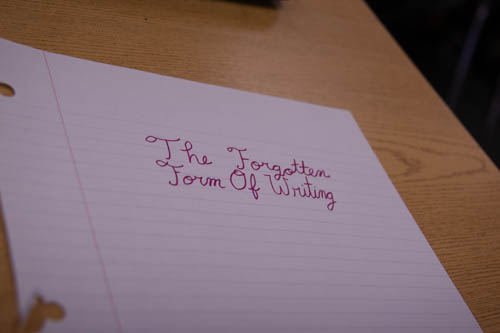 For a long time cursive writing been labeled as "forgotten," but are we leaving anything behind?