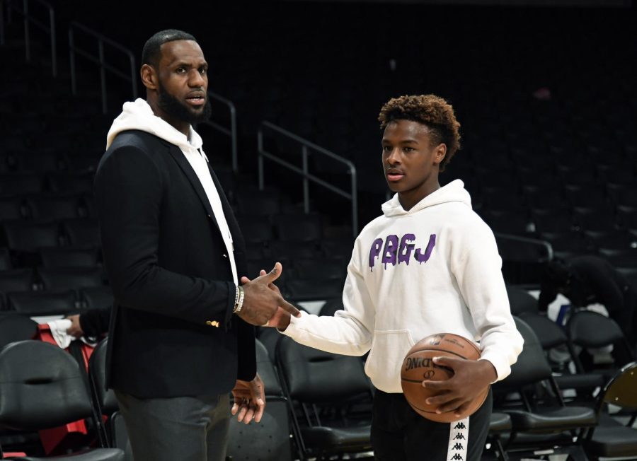 Lebron James told reporters that his last year in the NBA will be played with his son, which would be a minimum of three years away.