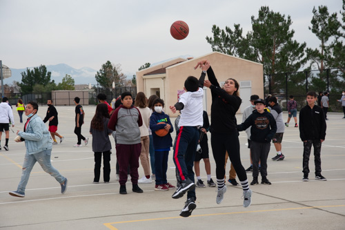 Ms.Gonzalez interacts with her students by prioritizing their  mental health and offering them to purchase a basketball game with PBIS points.