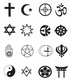 Religions can have all kinds of unique symbols and traditions.