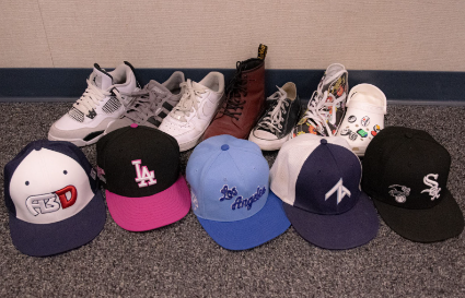 Students at Day Creek wear a variety of colorful hats and shoes everyday.