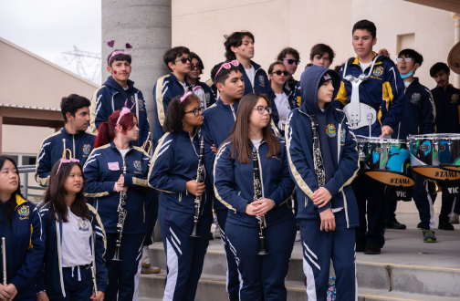 The Los Osos band coming to Day Creek to give a preview of their future highschool life to 8th grade students.
