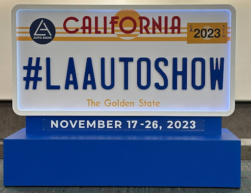 This was a giant license plate displayed  for pictures. 