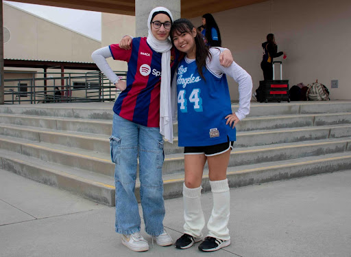 Two Coyotes dressing up for the sports day of Kindness week. 
