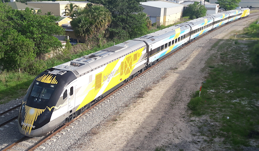 This is the Brightline West train coming to Rancho Cucamonga. 