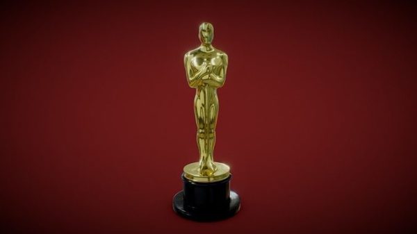The Oscar trophy given to the winners.