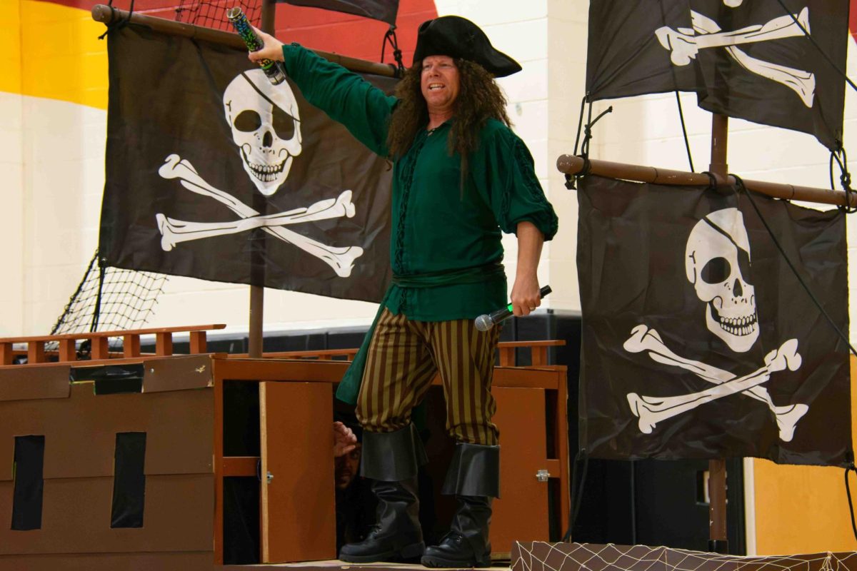 Mr. Henry in his pirate attire.