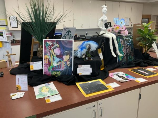 Expression Art Contest pieces on display.