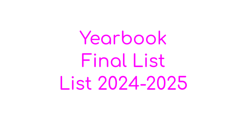 Yearbook Final List 2024-2025