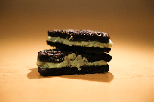 The new limited edition Mint Chip Oreo cookie.