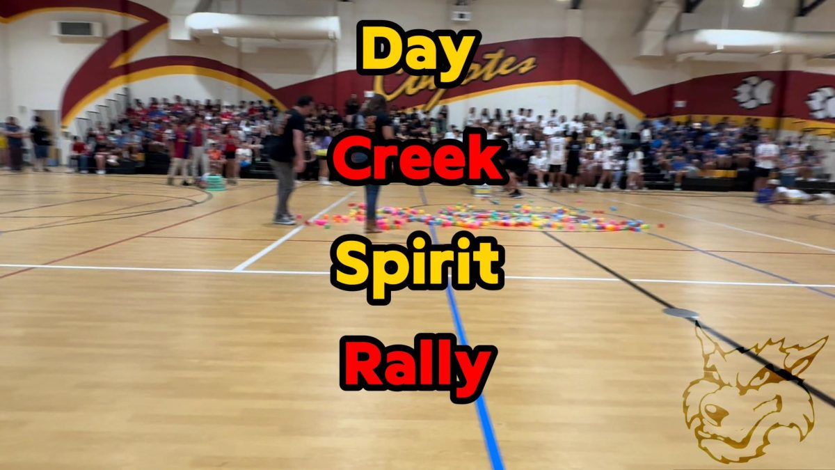 Day Creek's first ever Spirit Rally.