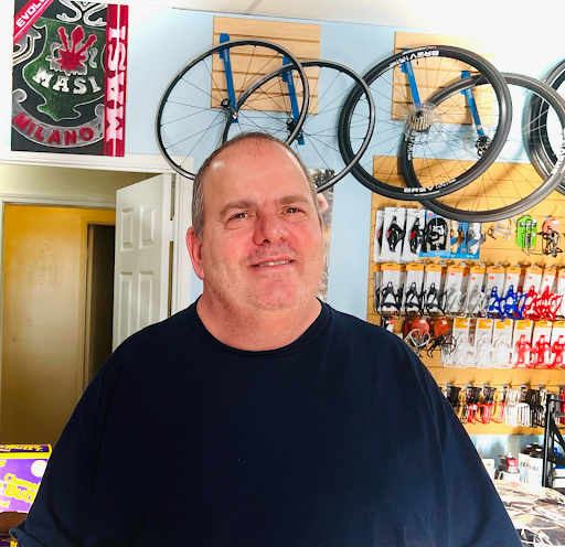 Mark Hebert, owner of Mark’s Bicycle Shop in Rancho Cucamonga, California.