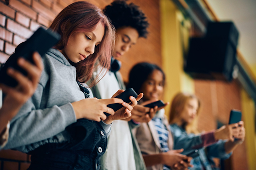 Teens’ eyes are glued to phone screens.     


Photo Credit: Campus Guard