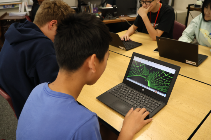 Playing games in school.