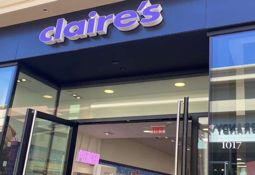 Claire’s at Victoria Gardens, one of many stores facing the uncertainty of bankruptcy. 