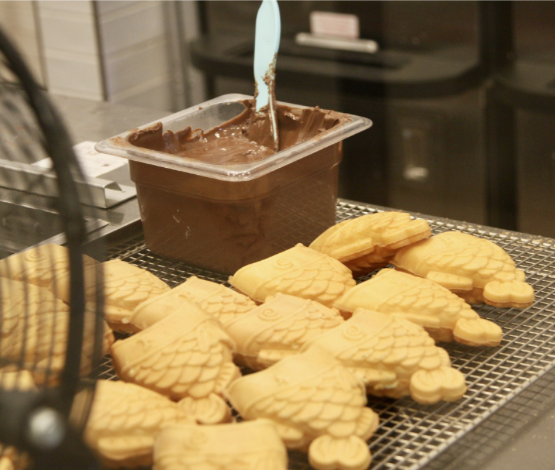 Tayaki features a soft, chewy dough filled with the customer’s choice of sweet or savory filling.

